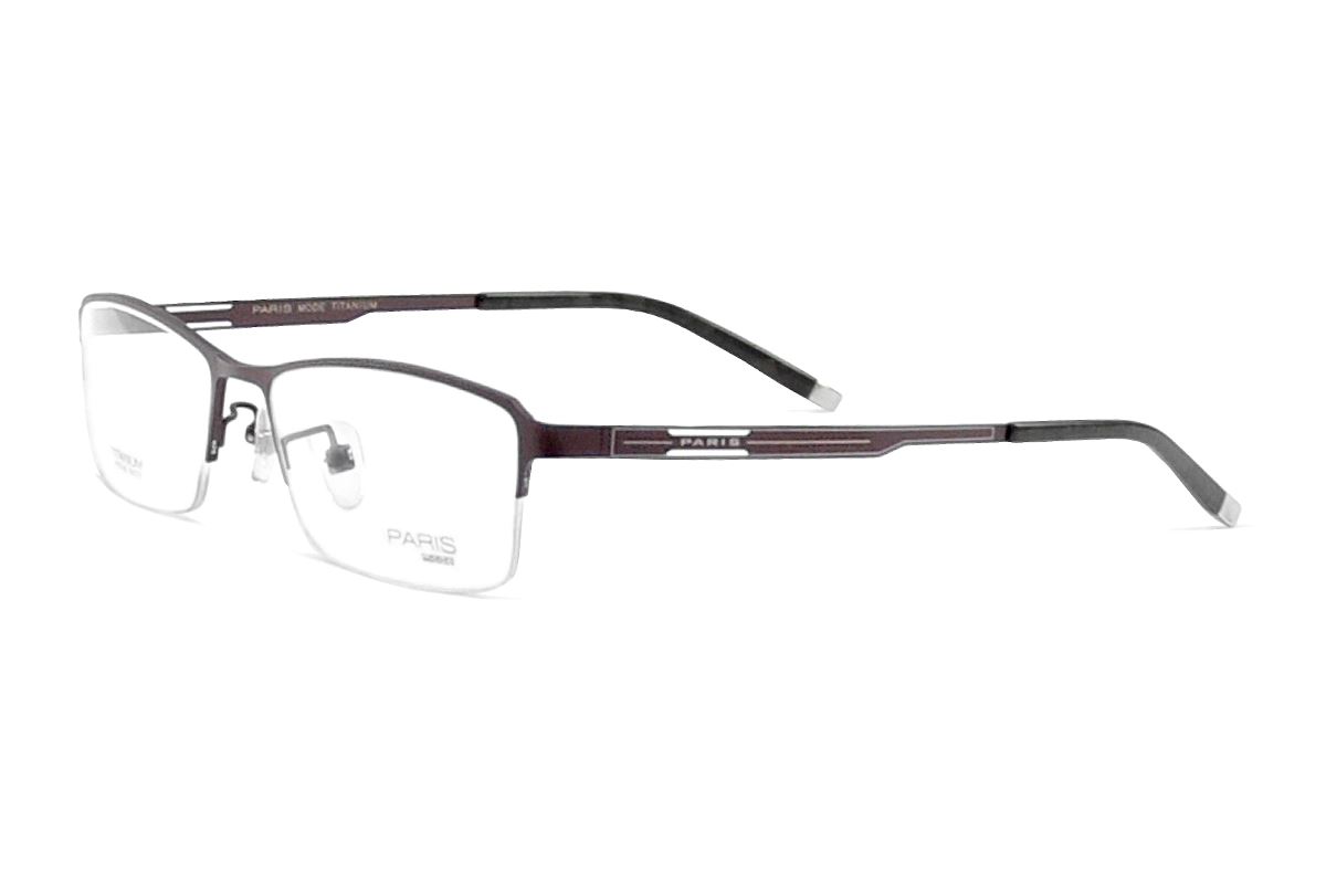 高質感鈦金屬眼鏡/鏡框(PT0149深棕)-FitGlasses視鏡空間- 首選線上配鏡