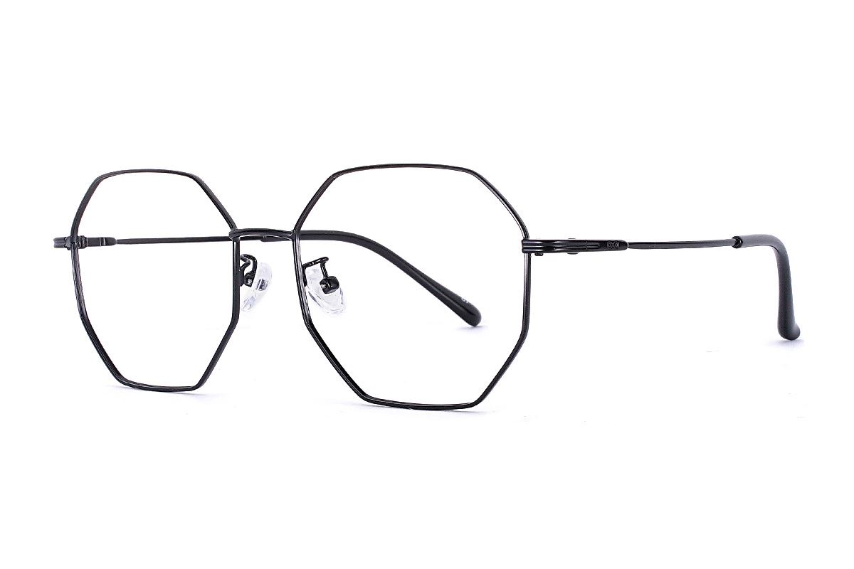 八角黑色細框眼鏡 FS55644-C71