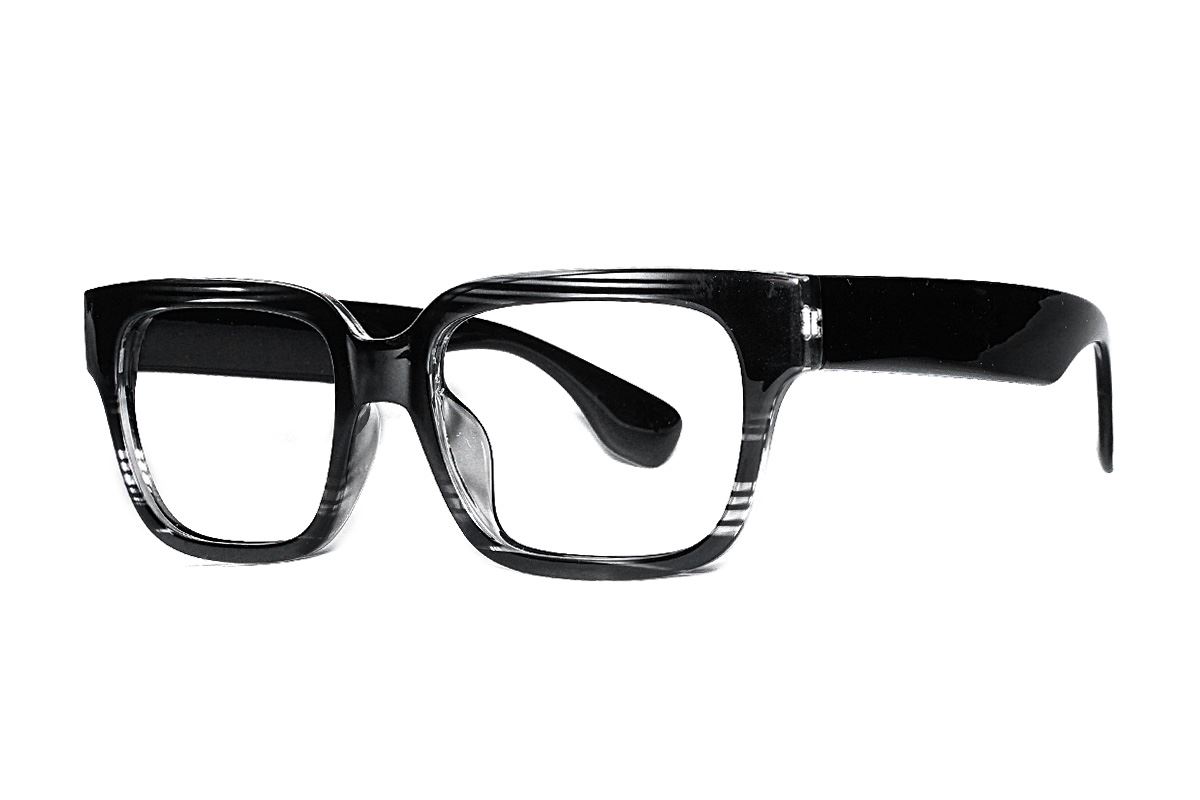 黑與透明條紋眼鏡框 5908-C21