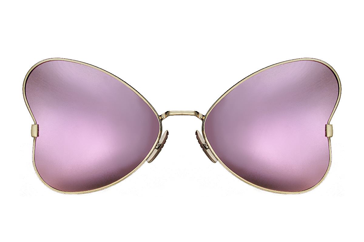 造型偏光水銀太陽眼鏡-紫蝴蝶2