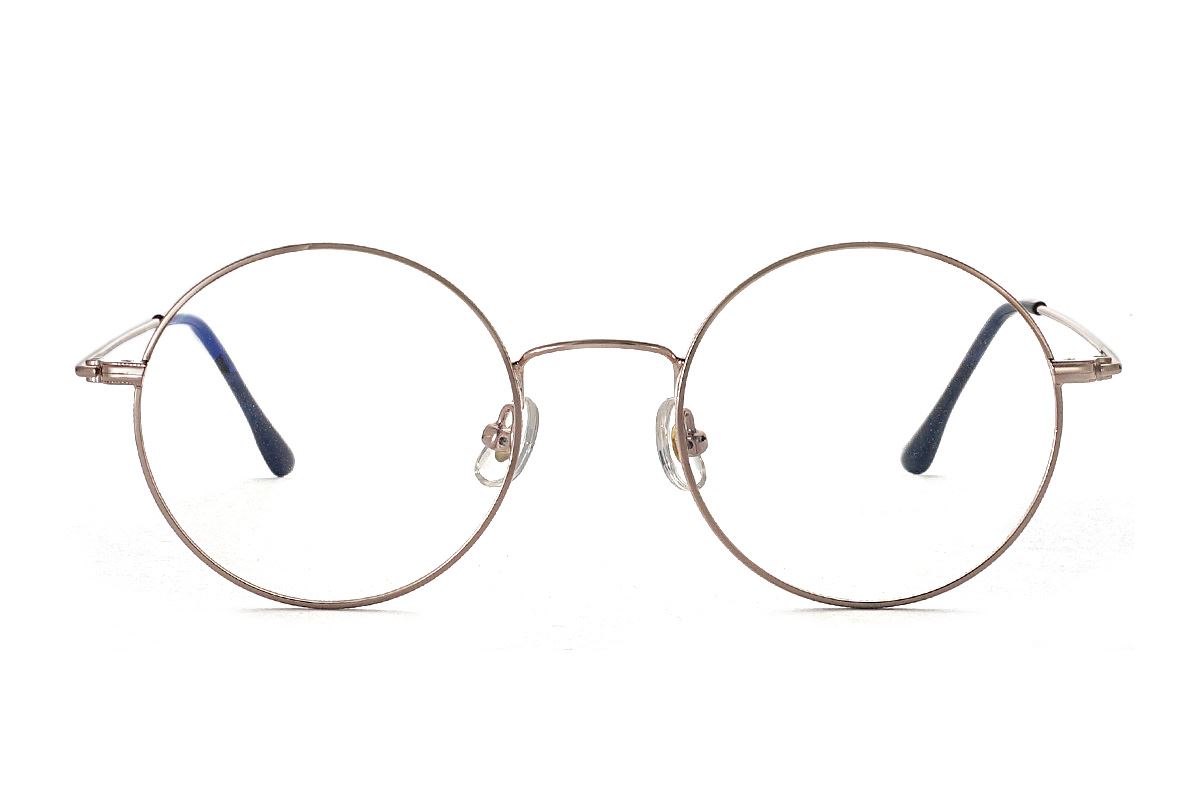 玫瑰金色細框眼鏡 V10117-C202