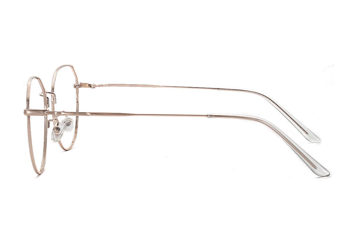棱角白金色眼镜 F61006-C43