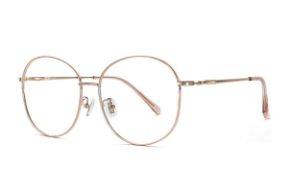 眼鏡鏡框-玫瑰金復古眼鏡 61003-C7