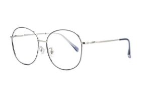 眼鏡鏡框-黑銀復古眼鏡 61003-C10