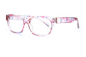 眼鏡鏡框-粉透明花紋TR鏡框 2063-012