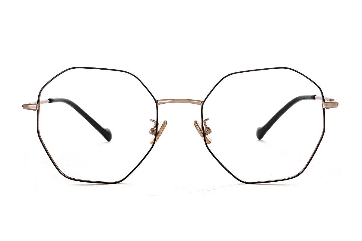 八角黑金細框眼鏡 FV637-C102