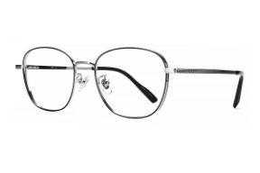 眼鏡鏡框-嚴選復古 鈦鏡框 D988090-C4 黑銀